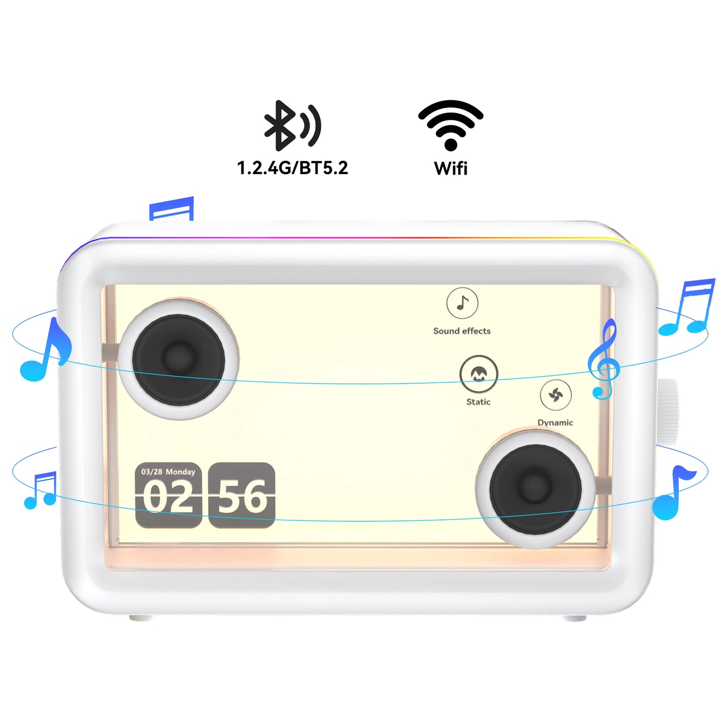 L1 Bluetooth Speaker with Clock and Wallpaper setting