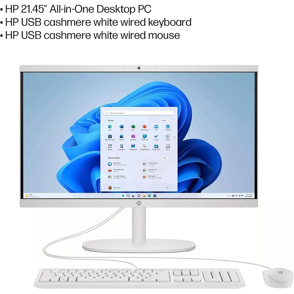 HP 21.5-inch All-in-One Desktop Computer, Intel Celeron J4025 Processor, 32GB RAM, 2TB SSD