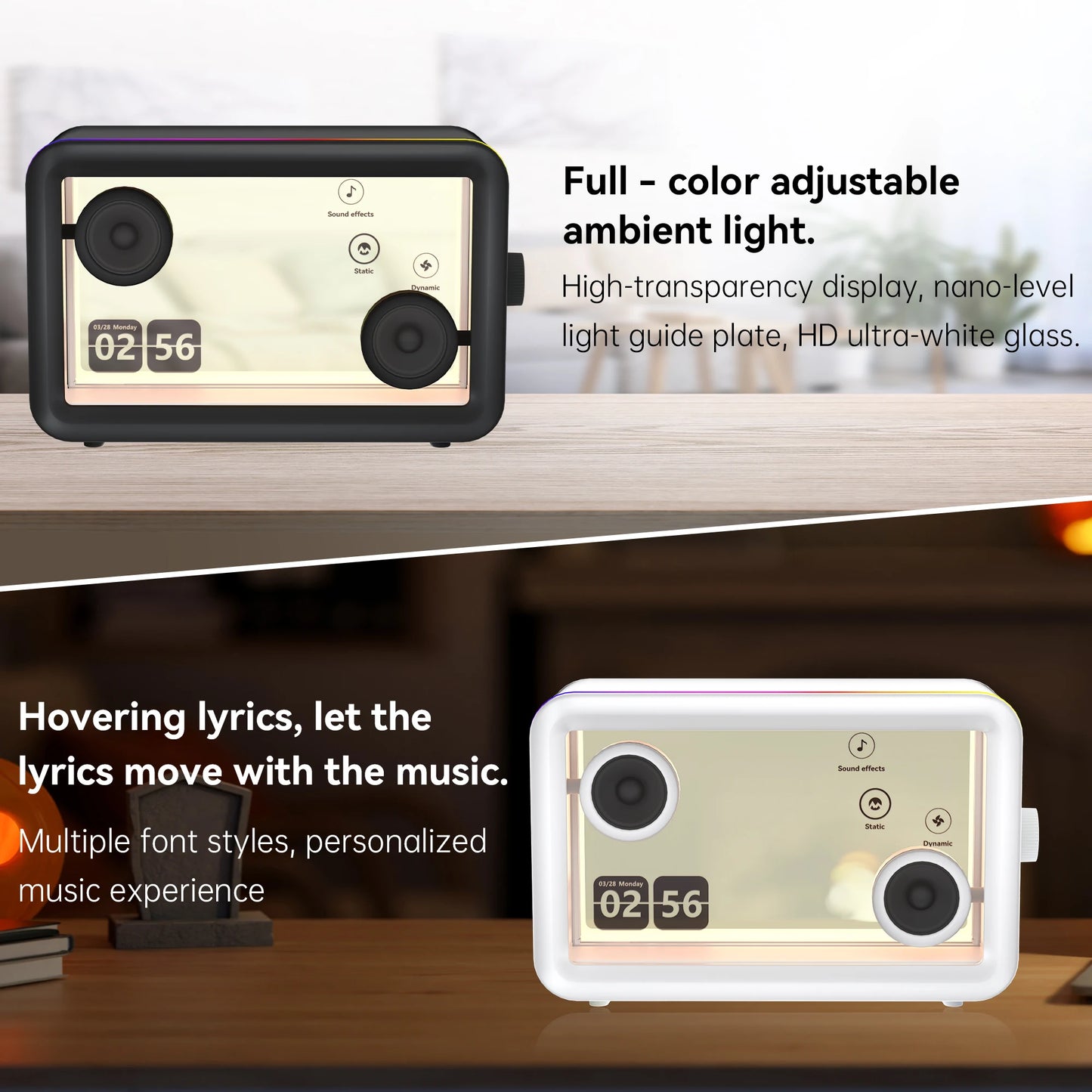 L1 Bluetooth Speaker with Clock and Wallpaper setting