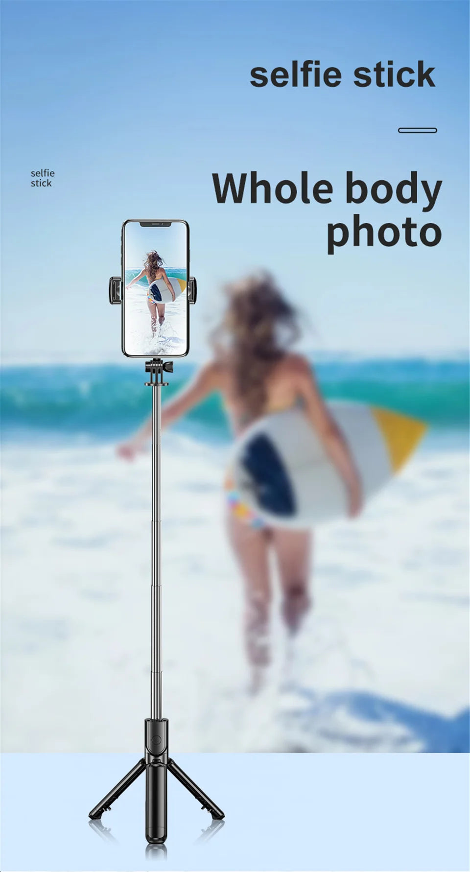 2025 New Foldable telescopic Tripod Selfie Stick