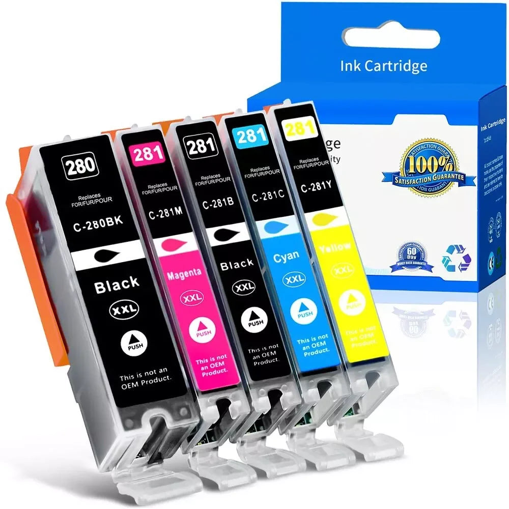 5PK Ink Cartridges for Canon Printers