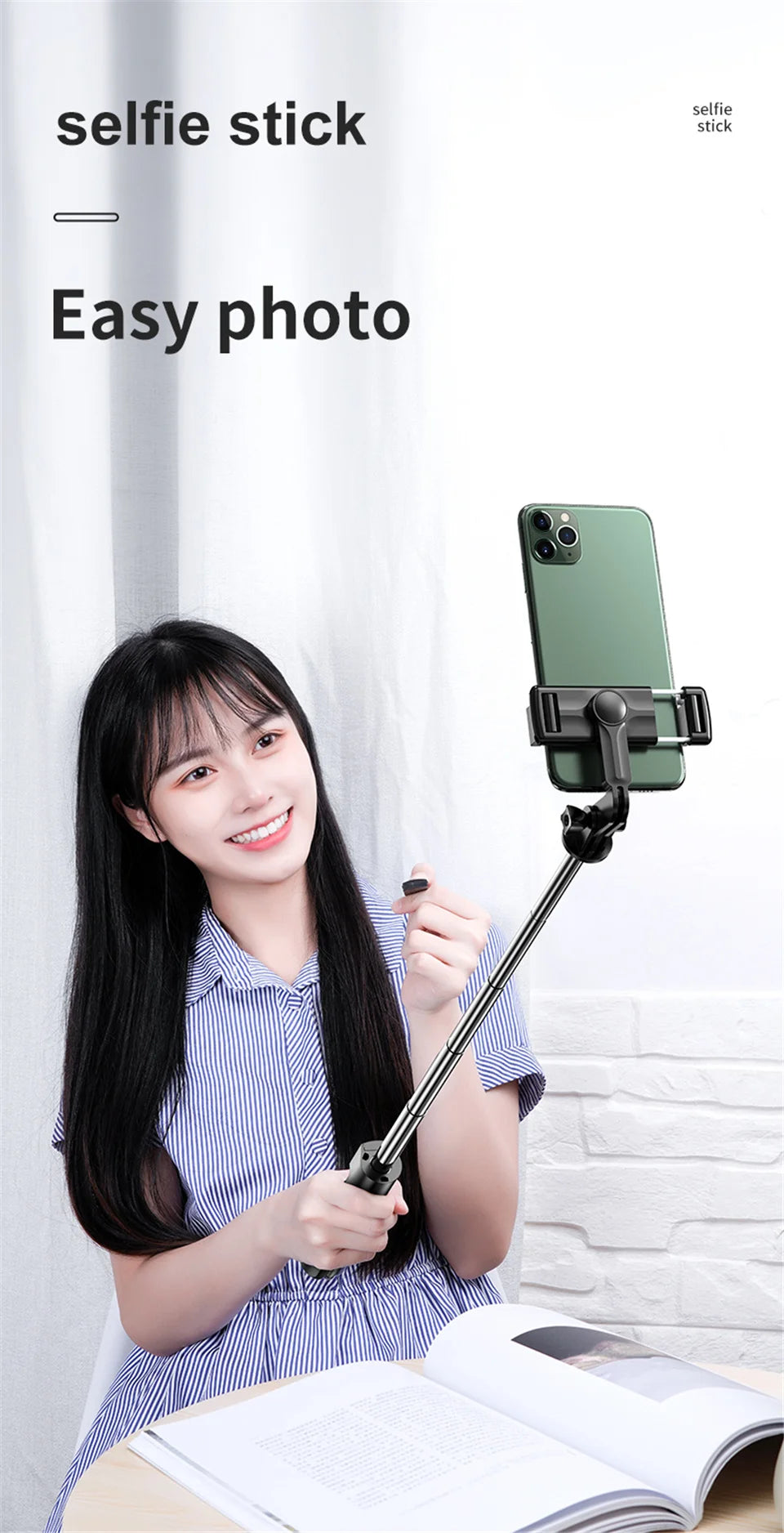 2025 New Foldable telescopic Tripod Selfie Stick