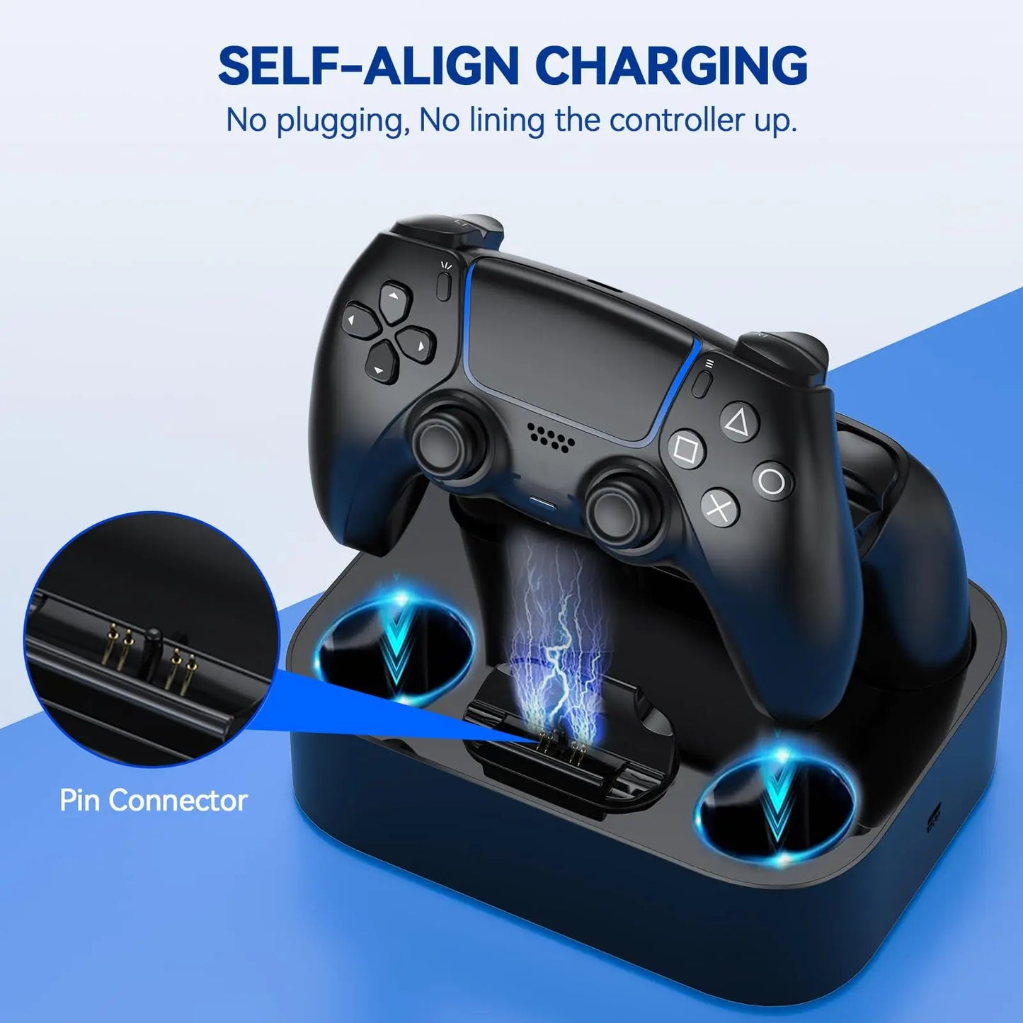 NEWDERY PS5 Dual Controller Charger Station for Playstation 5