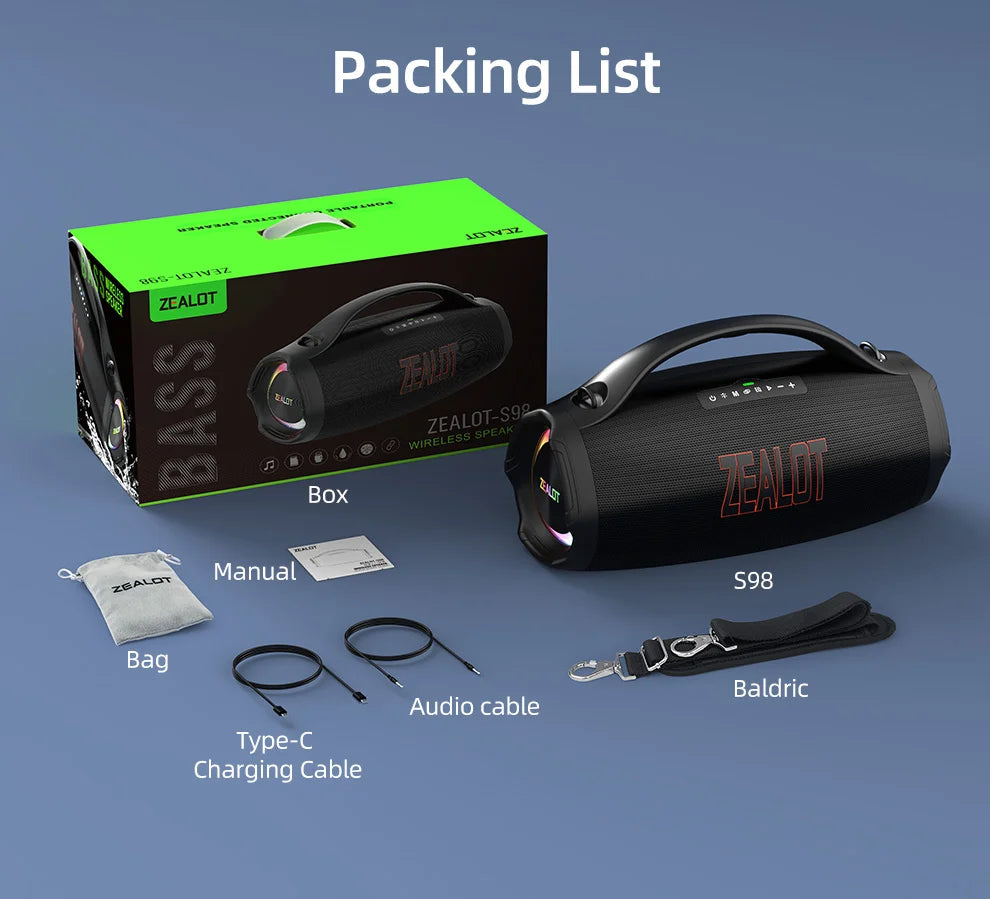 ZEALOT-S98 Portable Bluetooth Speaker