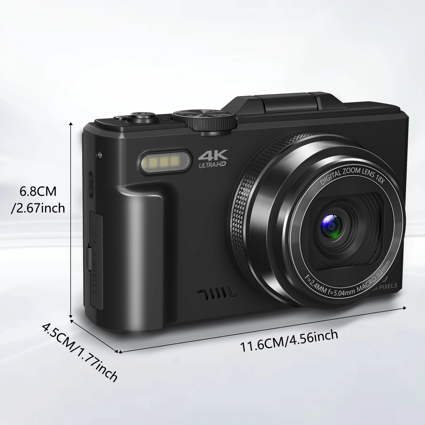 4K Compact Digital Photography Camera, WiFi Webcam