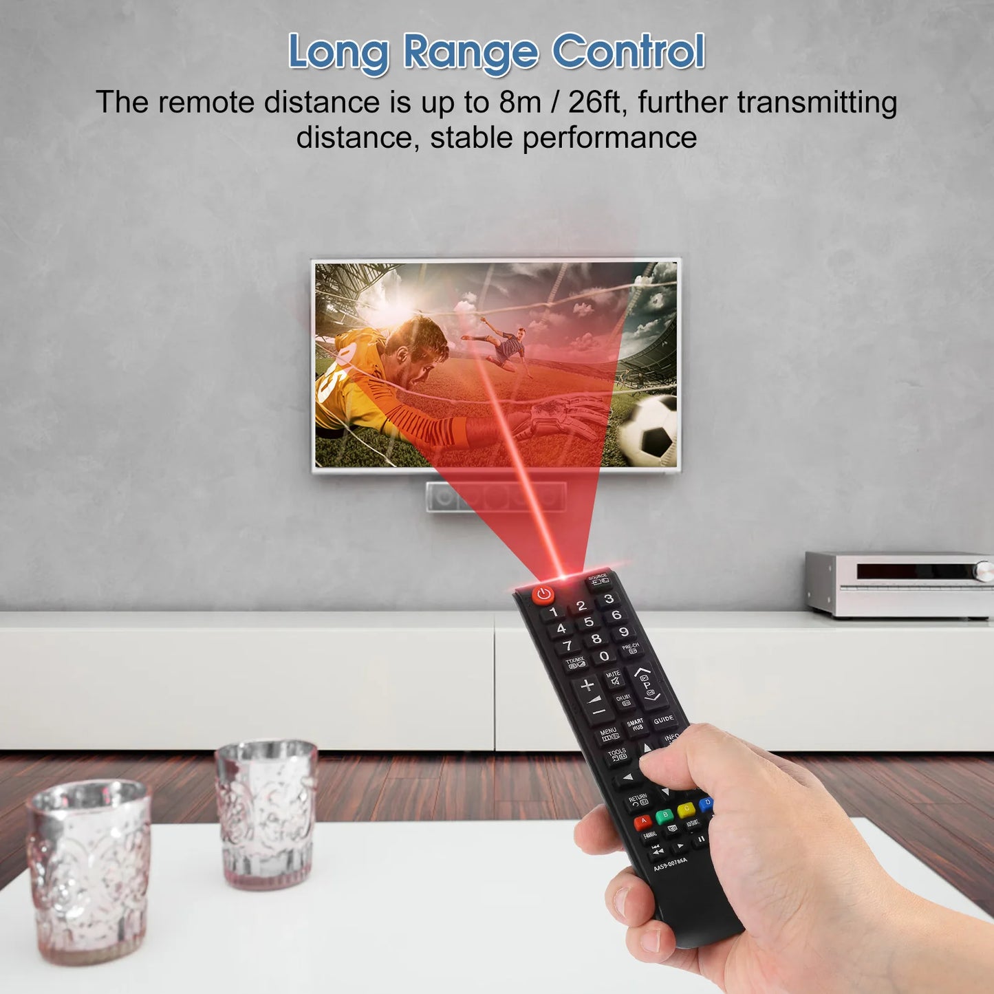 Remote Control Replacement for Samsung HDTV LED Smart TV