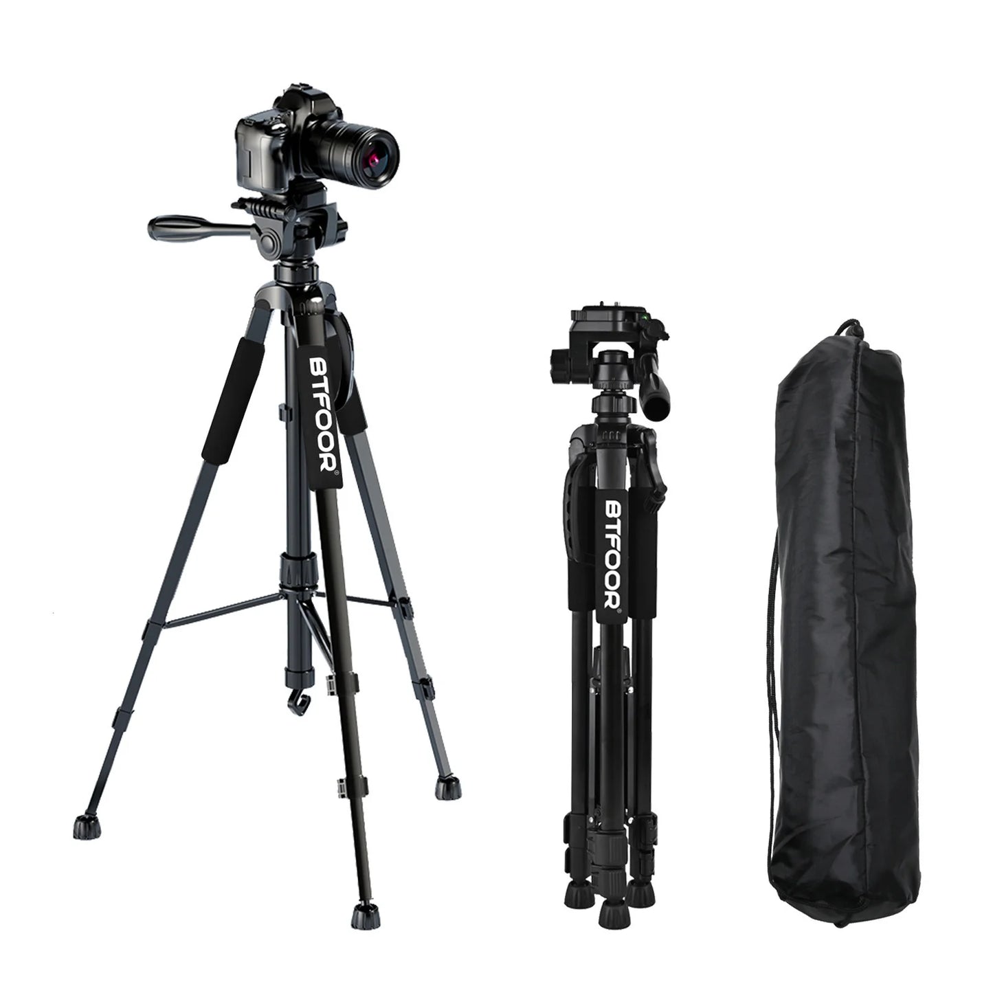 BTFOOR Travel 55" Camera Tripod