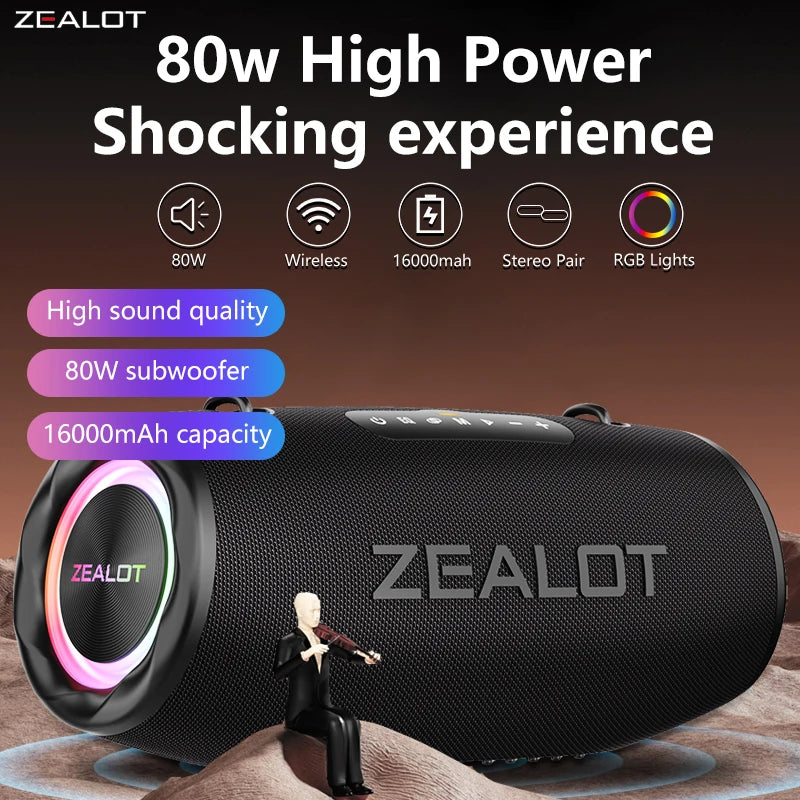 ZEALOT S87 Portable Wireless Bluetooth Speaker
