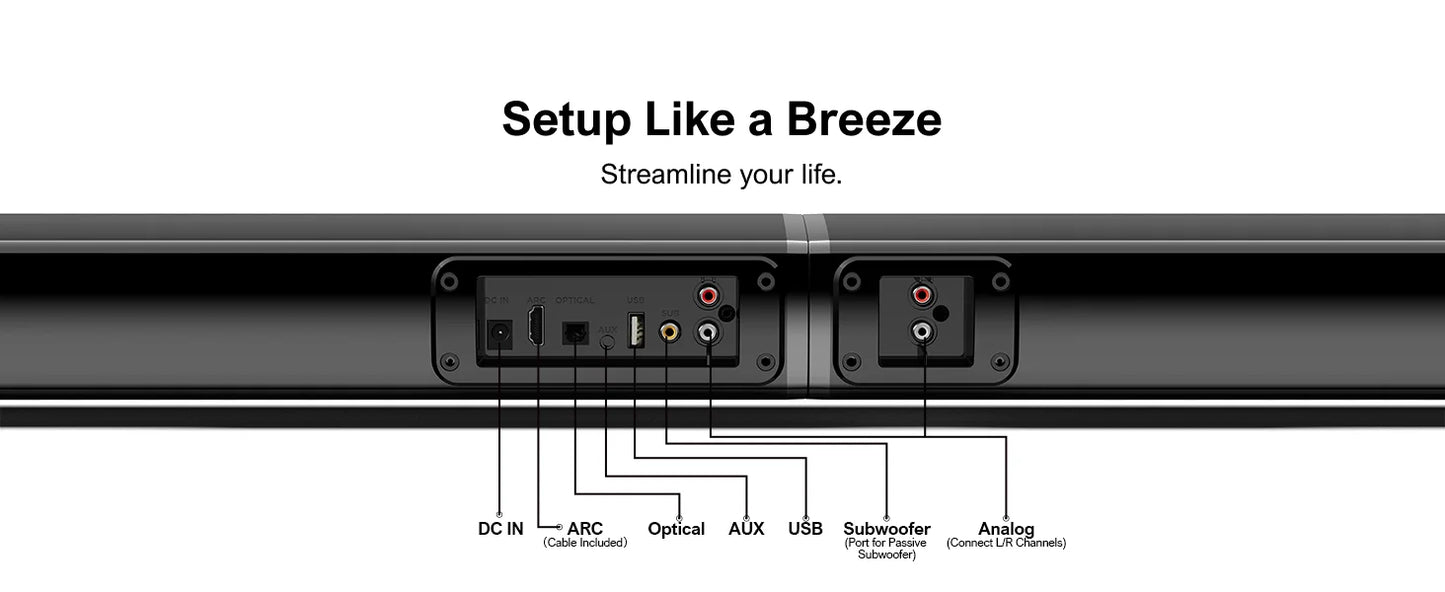ULTIMEA 200W Home Theater Bluetooth Speakers with Soundbar