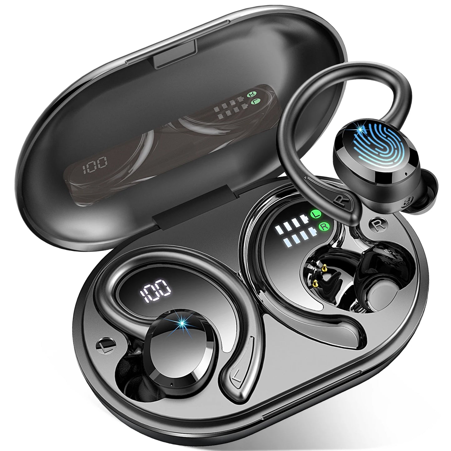 Q38 True Wireless Earbuds, Bluetooth 5.3, Stereo Sound, IP7 Waterproof