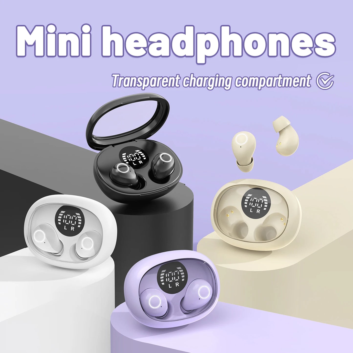 SK32 Invisible Sleep Wireless Bluetooth Earphone Mini Headset