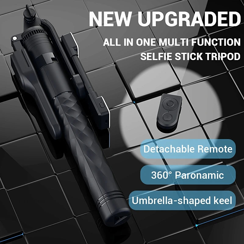 2025 New 1750mm Wireless Selfie Stick Foldable Tripod