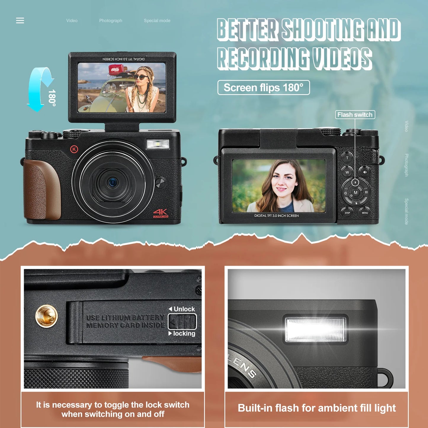 NBD 56MP Digital Camera for Photography