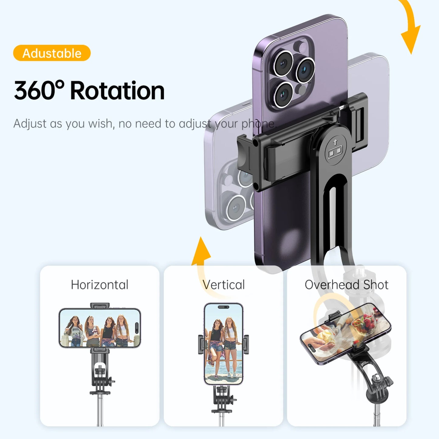 C13C13d Portable Selfie Stick with Bluetooth Remote