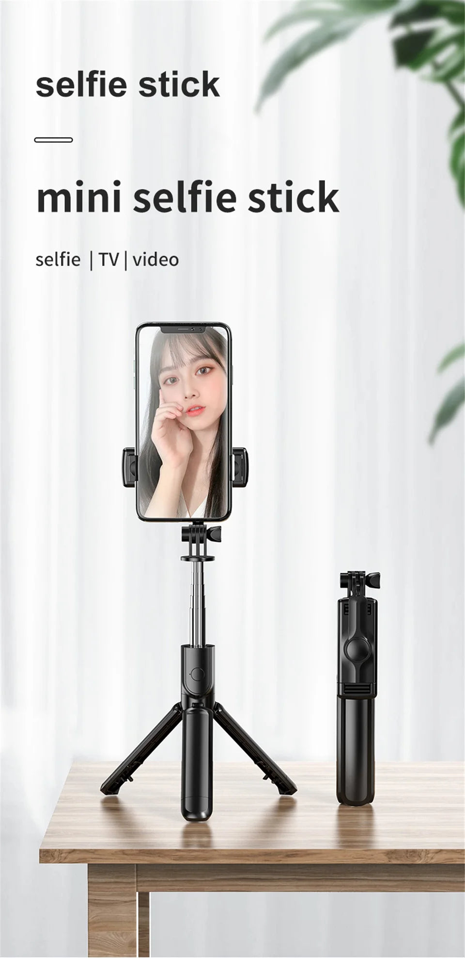 2025 New Foldable telescopic Tripod Selfie Stick