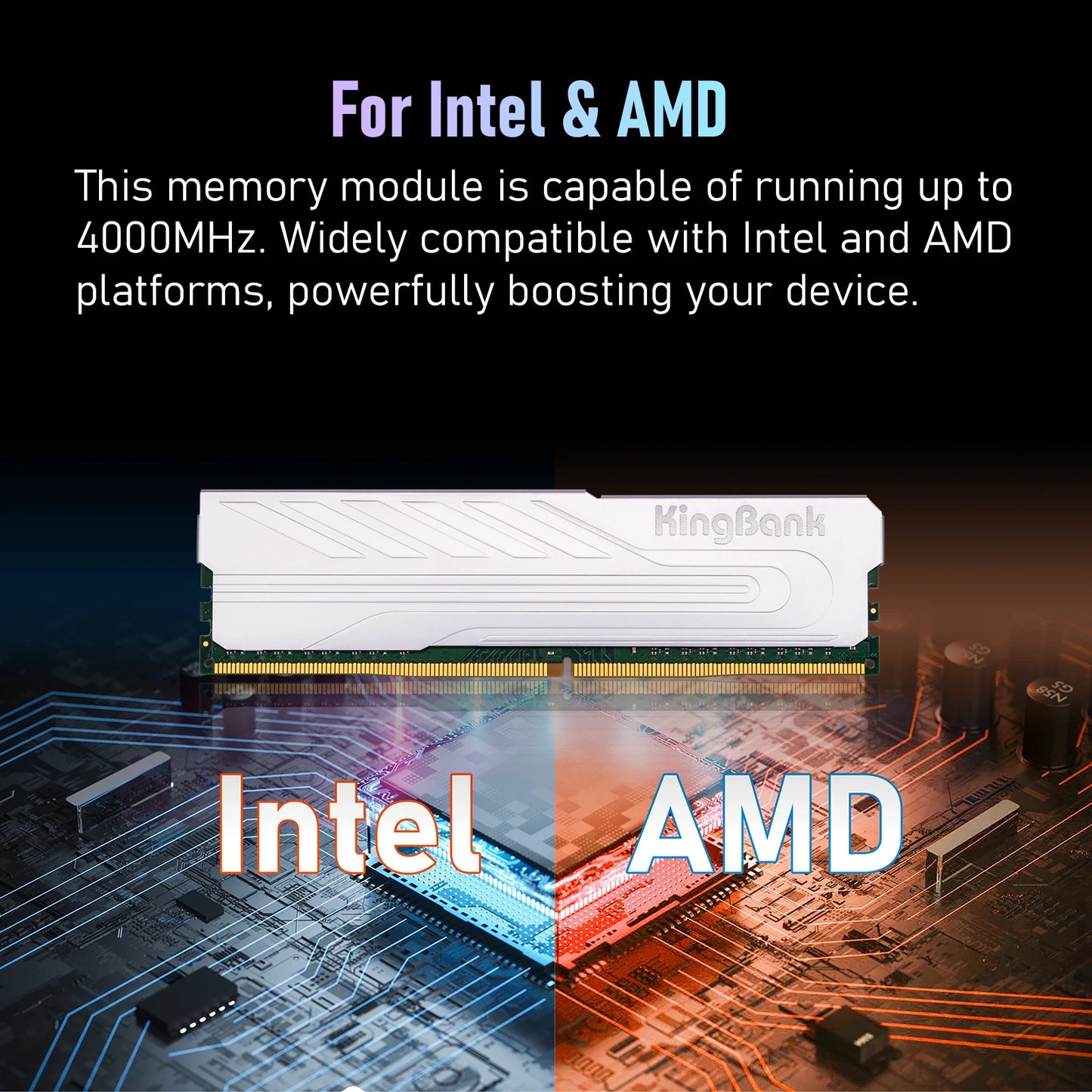 KingBank Computer Gaming Ram DDR4 8G/16G with Heatsink
