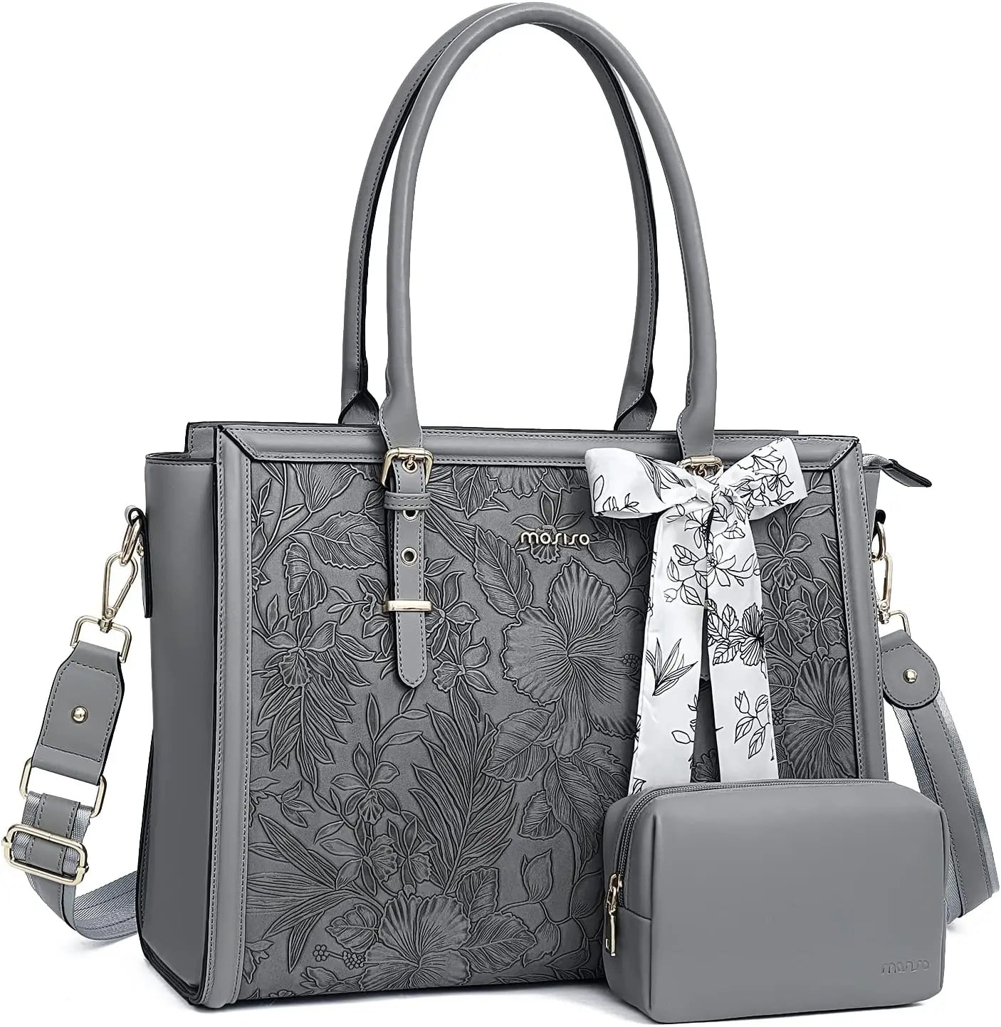 PU Leather Laptop Tote Bag