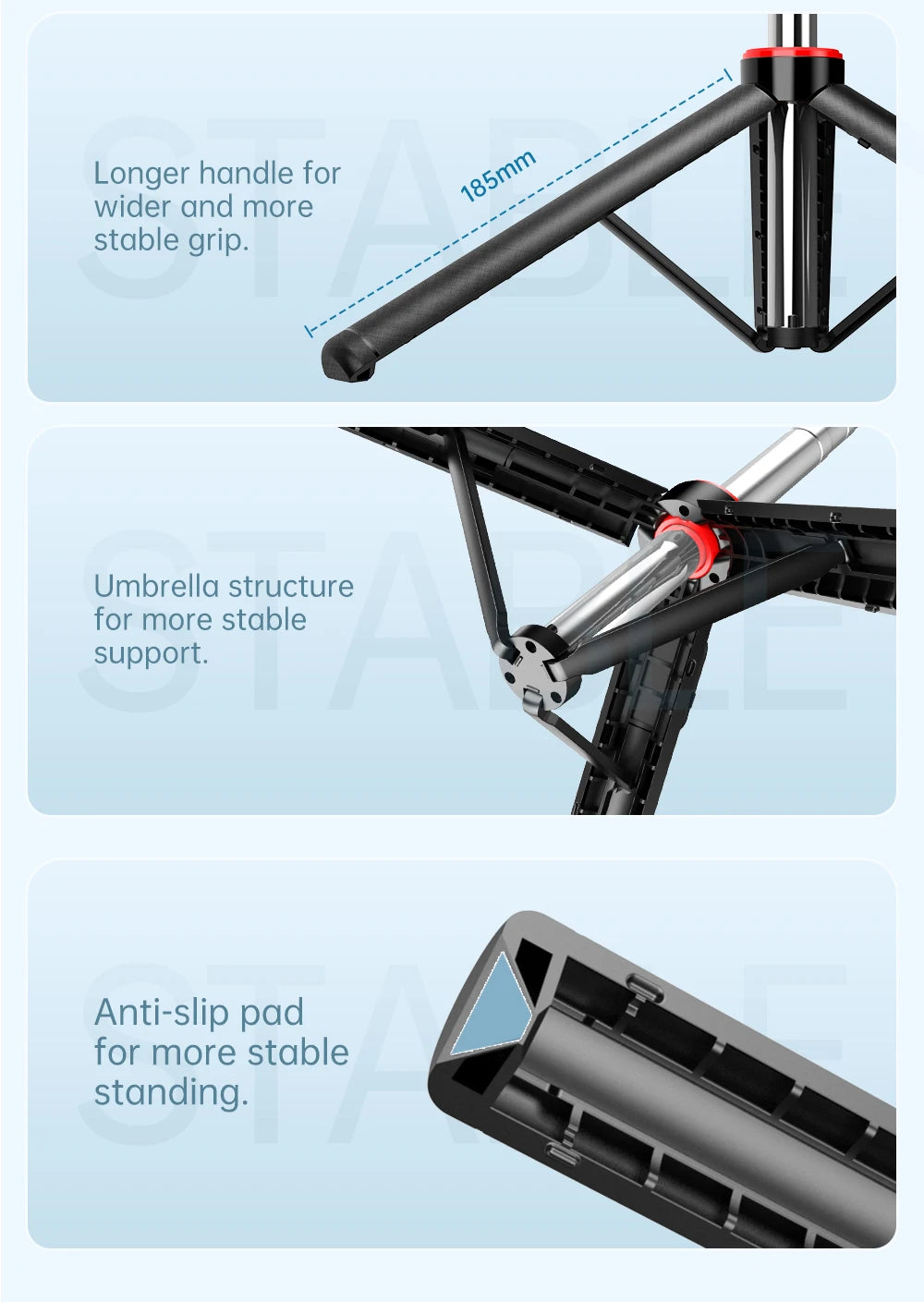 C13C13d Portable Selfie Stick with Bluetooth Remote