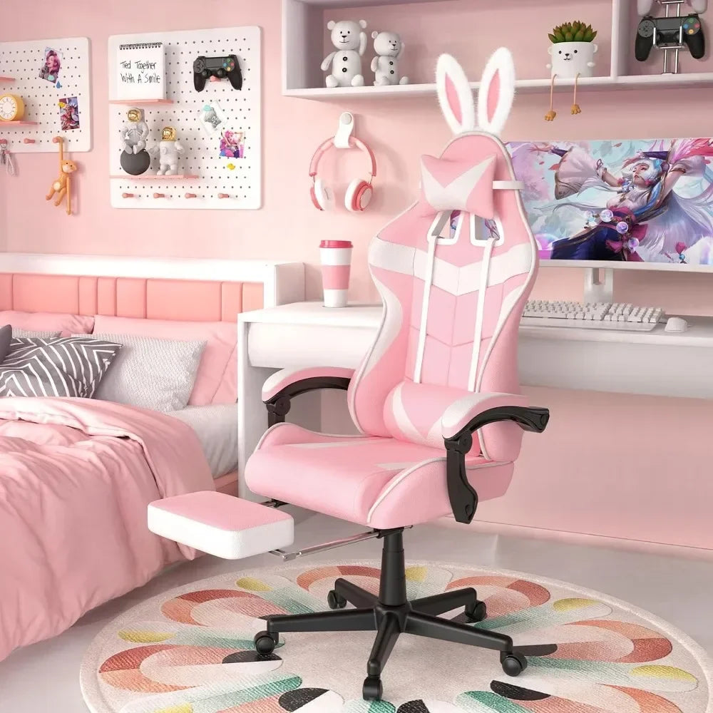 Computer Gaming Chair - with Bunny Pink & other colors