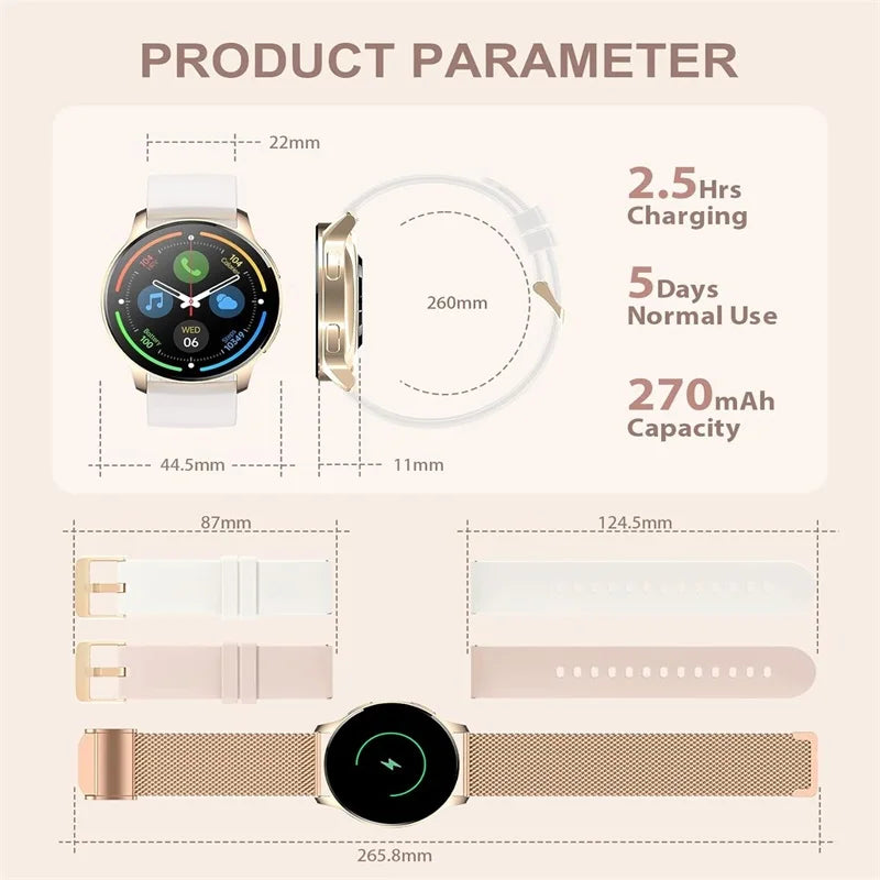Smart Watch for Women, for Android and iOS Phones