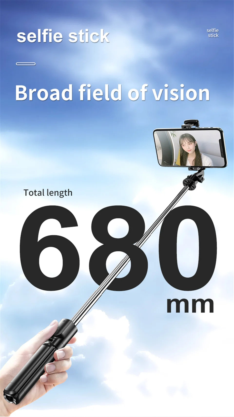 2025 New Foldable telescopic Tripod Selfie Stick