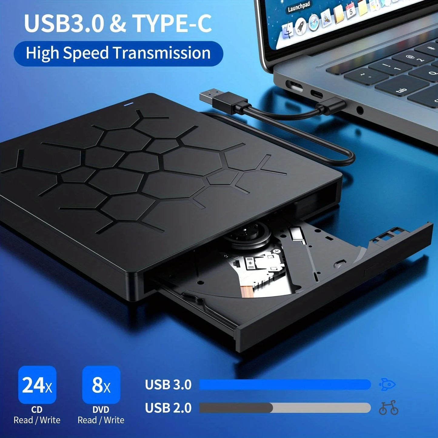 7 IN 1 USB 3.0 Portable External Disk Drive