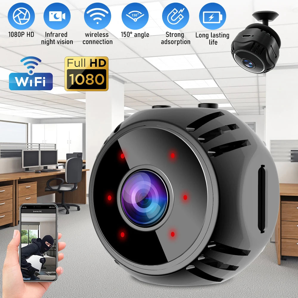 Mini Camera WiFi HD 1080P IP with Night Vision
