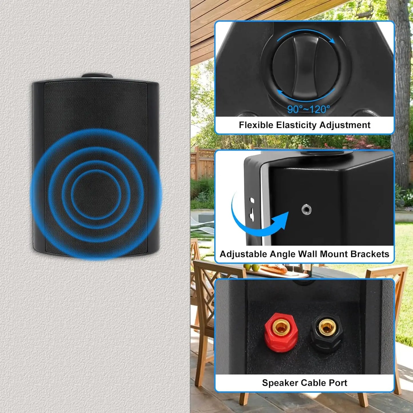 Herdio 5.25'' Passive Indoor Outdoor Speakers
