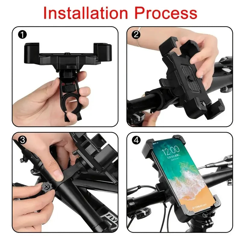 2PCS 360° Rotatable & Adjustable Bike/Motorcycle Phone Mount