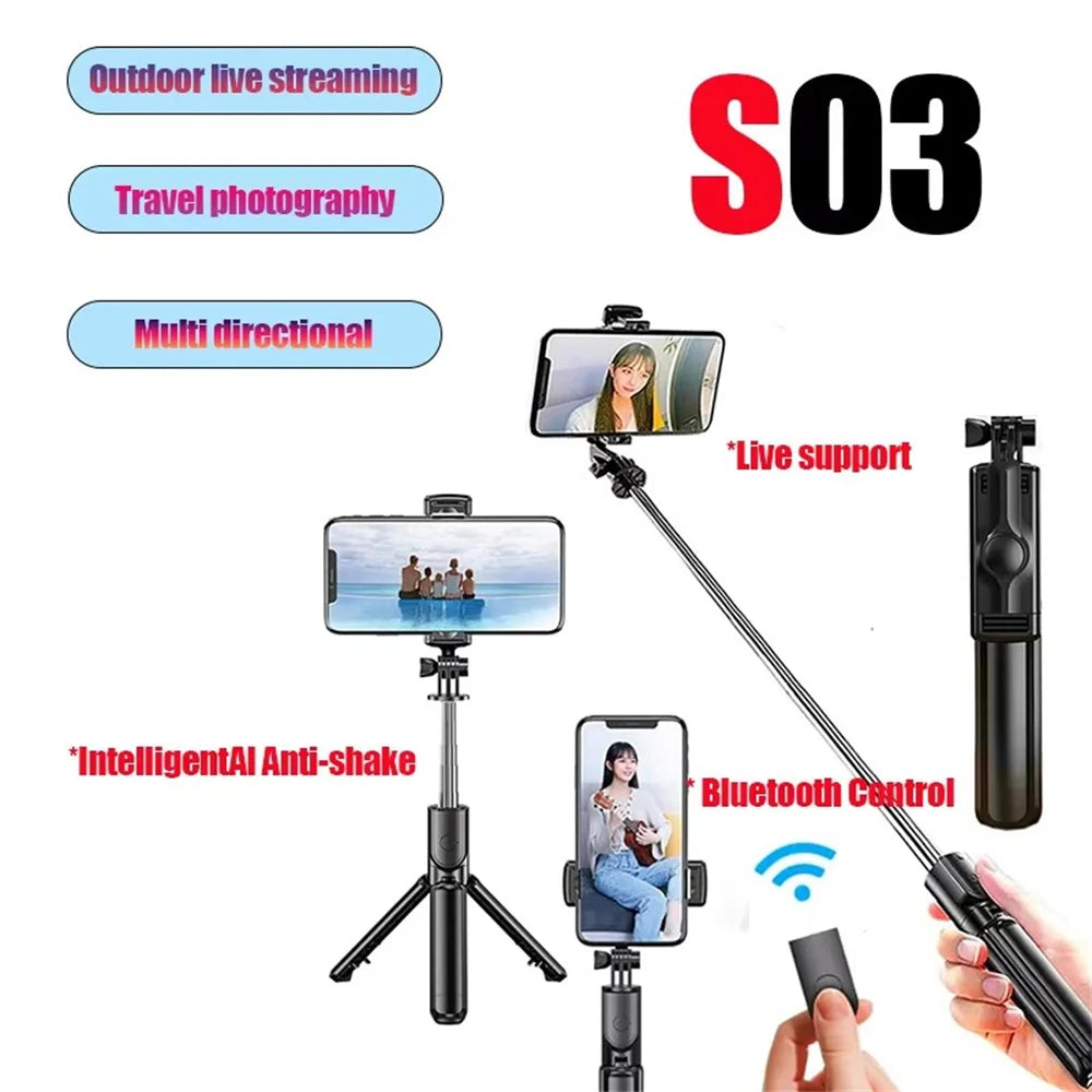 2025 New Foldable telescopic Tripod Selfie Stick