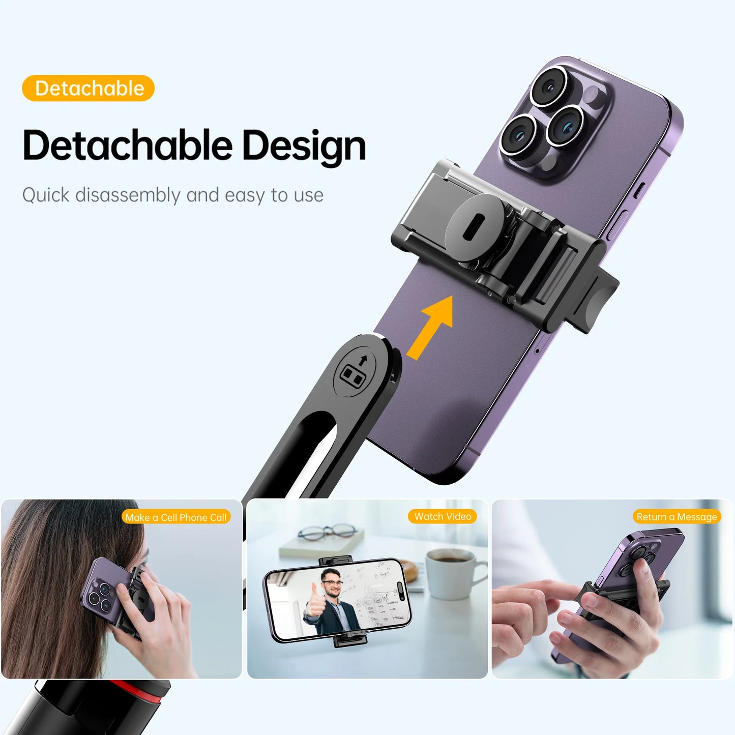 C13C13d Portable Selfie Stick with Bluetooth Remote