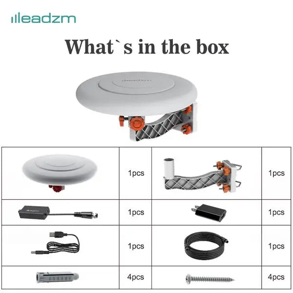 Leadzm TA-A1 150 Miles TV Antenna Indoor Outdoor