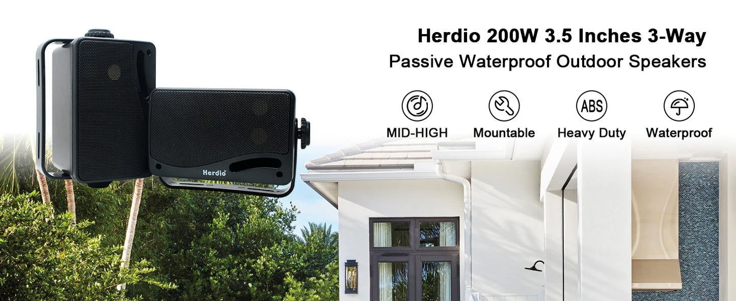 Herdio 3.5'' Passive Outdoor Speakers