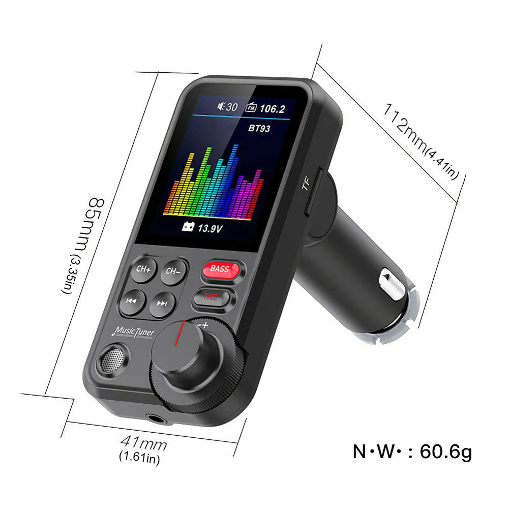 1.8 Inch Bluetooth-Compatible Quick Car Charging Music Player