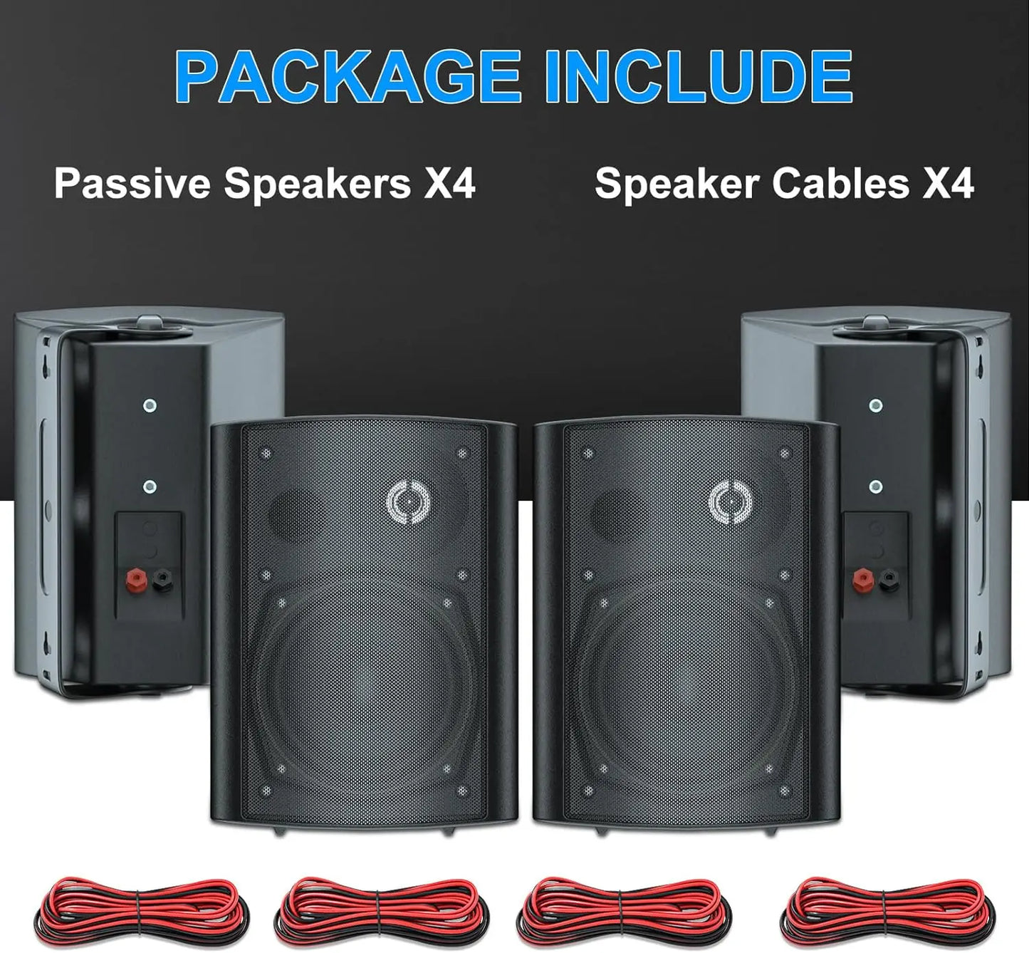 Herdio 5.25'' Passive Indoor Outdoor Speakers