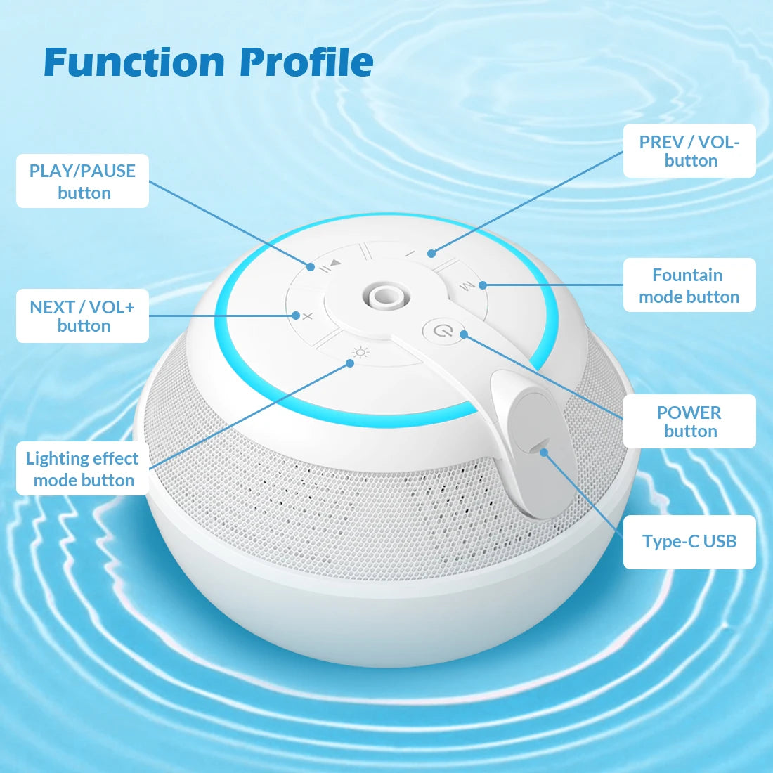 Whale Fountain Wireless Speaker