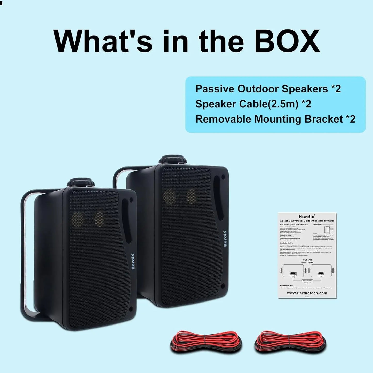 Herdio 3.5'' Passive Outdoor Speakers