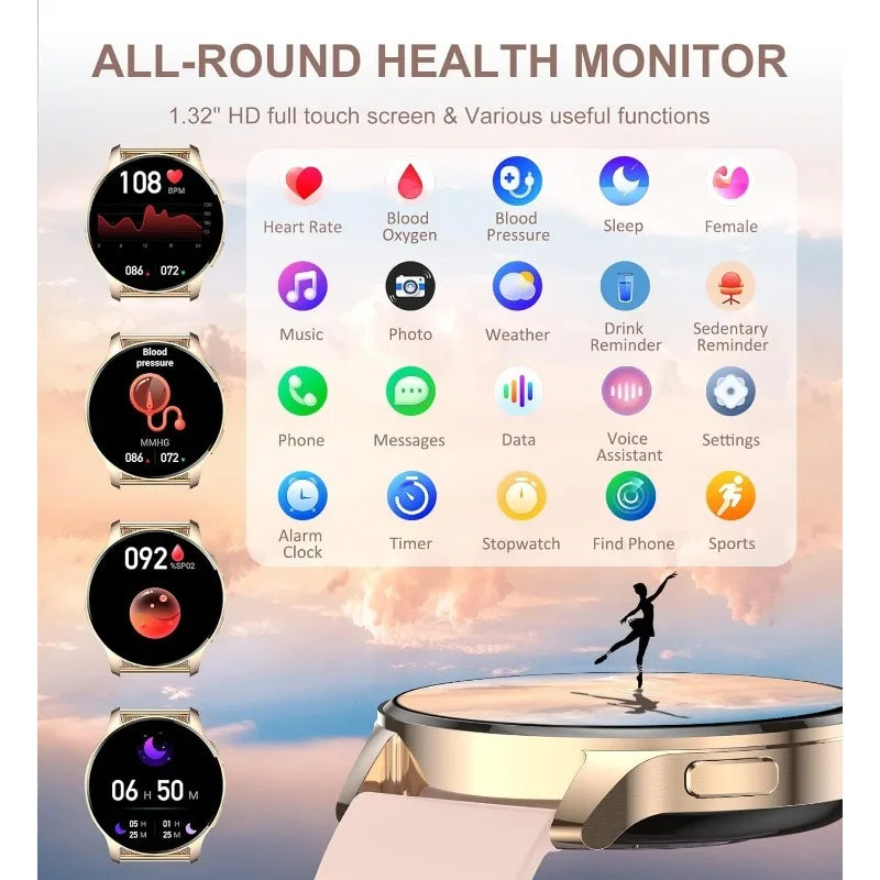 Smart Watch for Women, for Android and iOS Phones