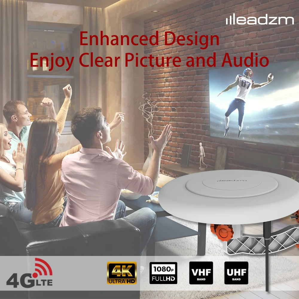 Leadzm TA-A1 150 Miles TV Antenna Indoor Outdoor