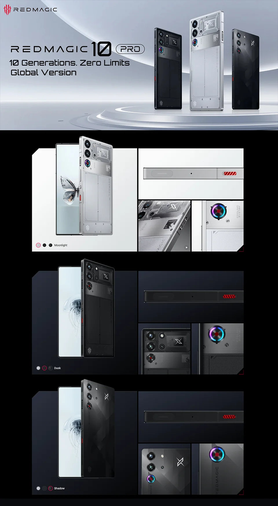 Original RedMagic 10 Pro 5G Global Version Gaming Phone