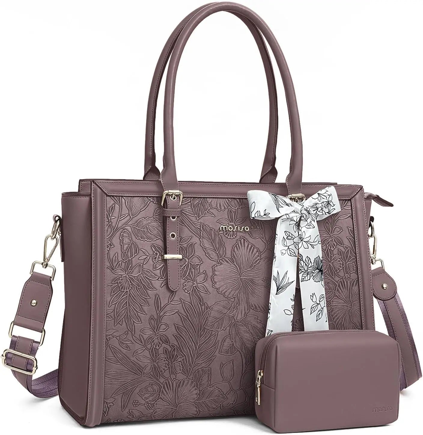PU Leather Laptop Tote Bag