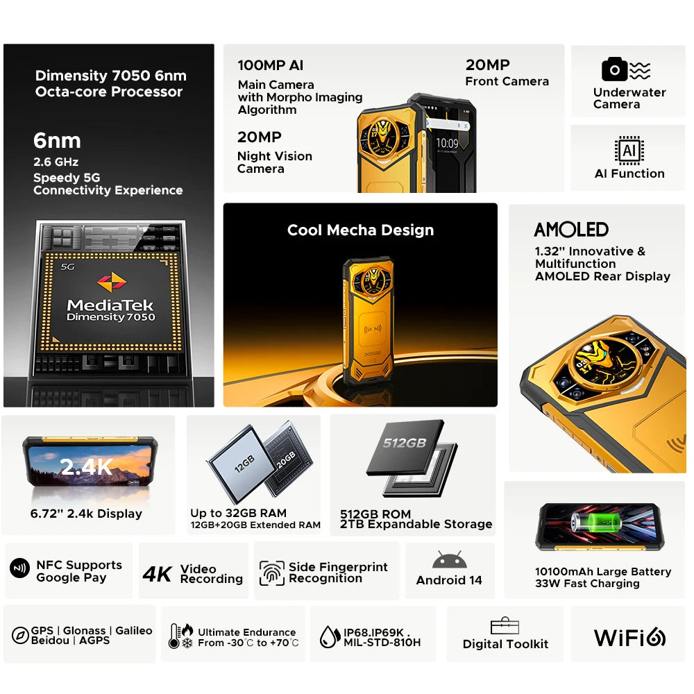 Global Version DOOGEE S200 X 5G Rugged Phone