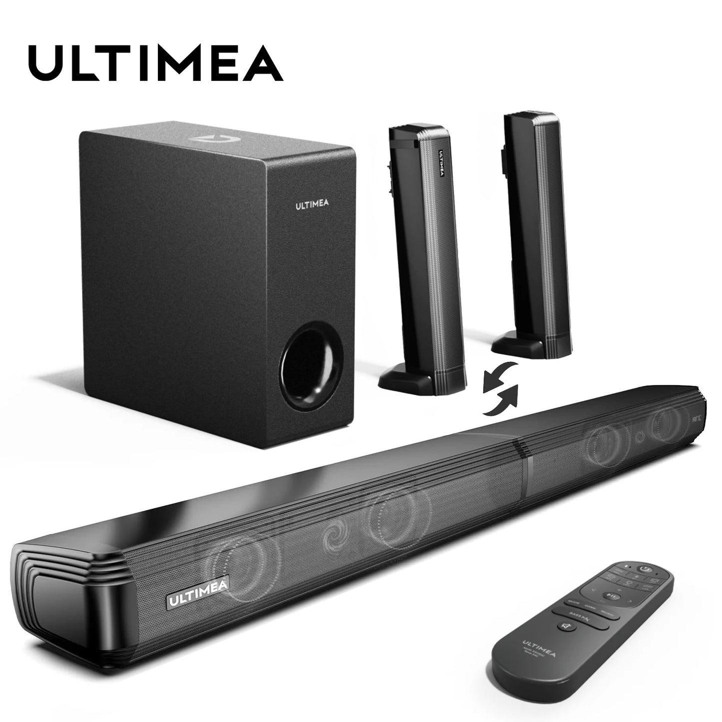 ULTIMEA 200W Home Theater Bluetooth Speakers with Soundbar