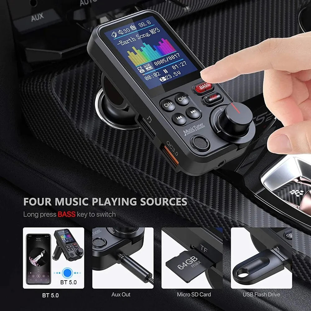 1.8 Inch Bluetooth-Compatible Quick Car Charging Music Player