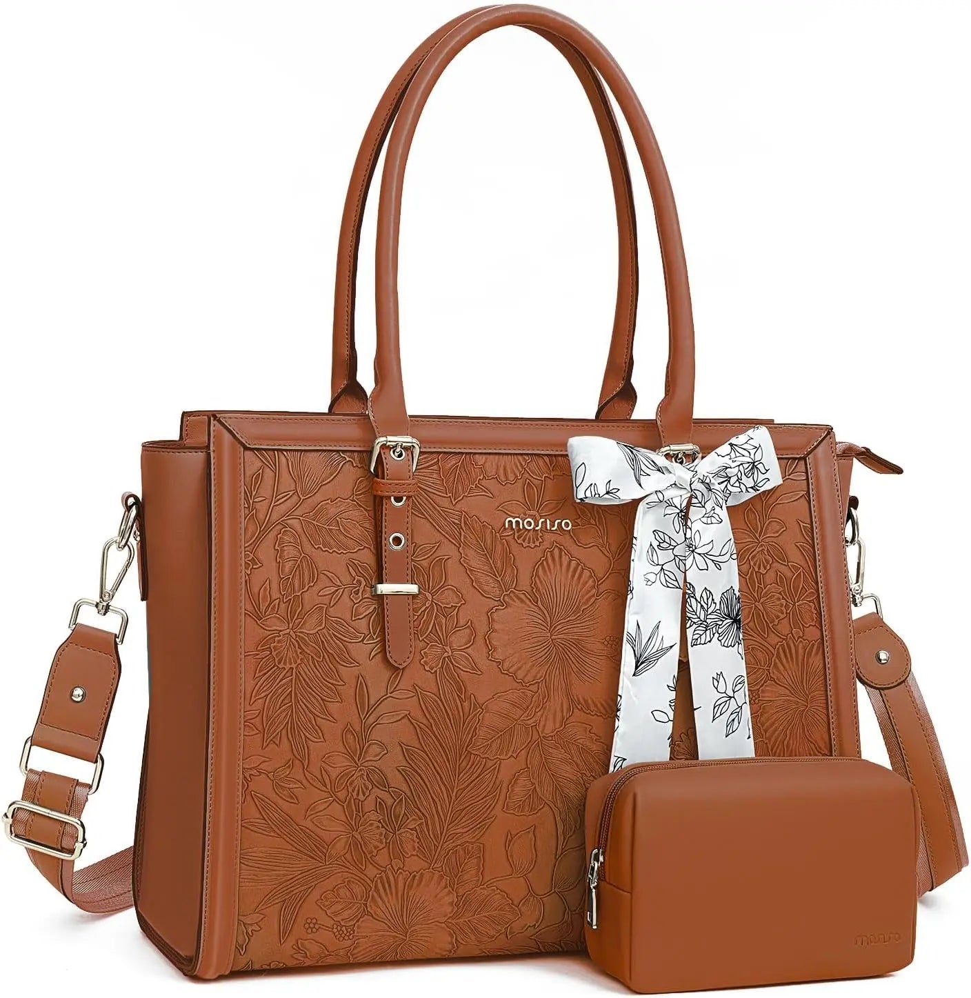 PU Leather Laptop Tote Bag