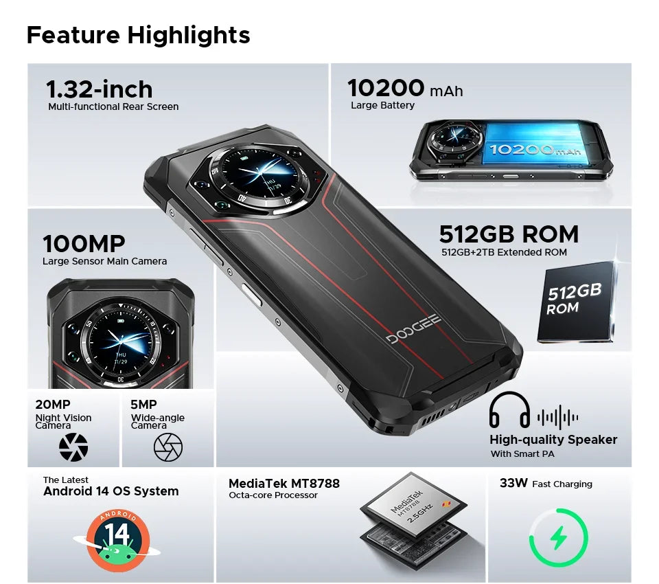 Global Version DOOGEE S119 Rugged Phone