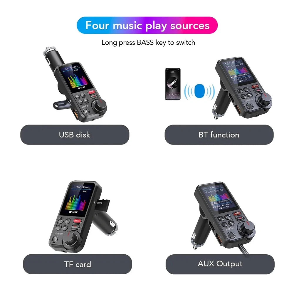 1.8 Inch Bluetooth-Compatible Quick Car Charging Music Player