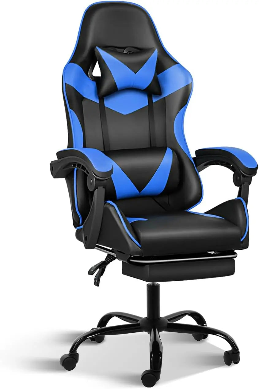 Gaming Chair with Adjustable Swivel Recliner