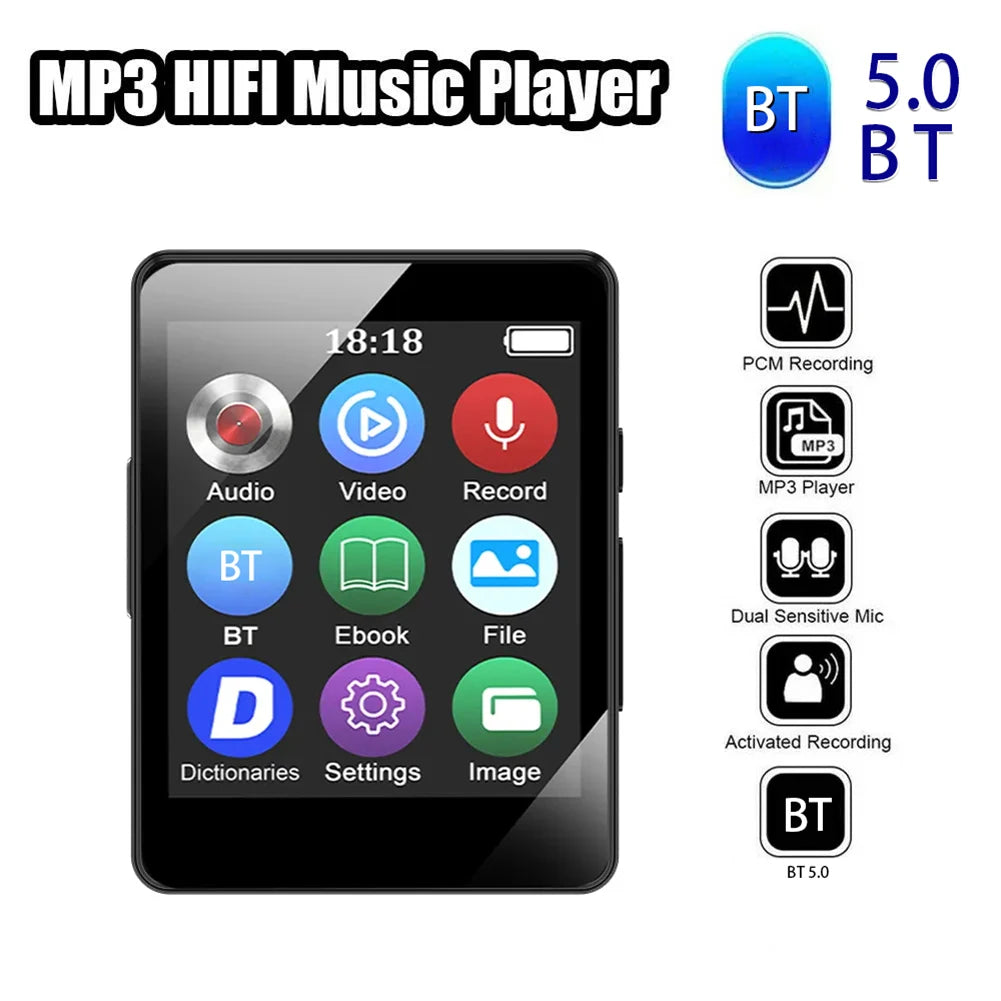 8/16/32/64GB MP3 Music Player with HiFi Bluetooth