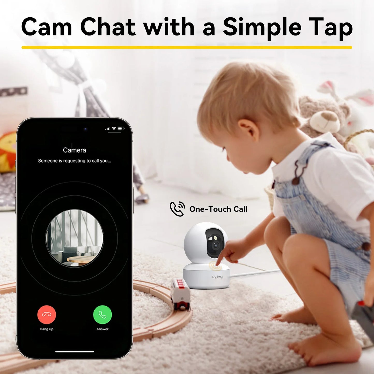 BoyKeep Indoor Home Security, Baby Monitor Camera